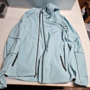 Columbia Sky Blue Softshell Hooded Jacket